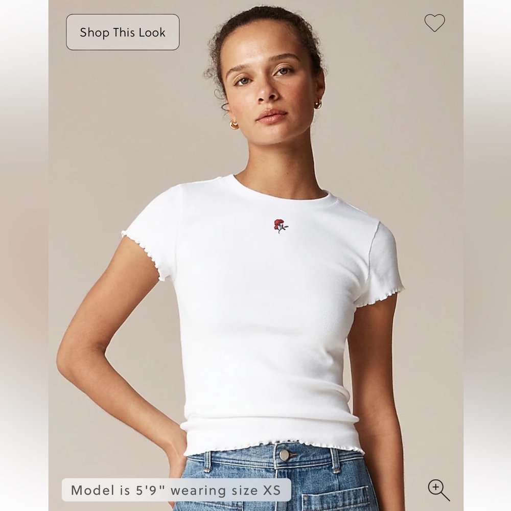 J. Crew | Rouje X J.Crew Fleur T-shirt